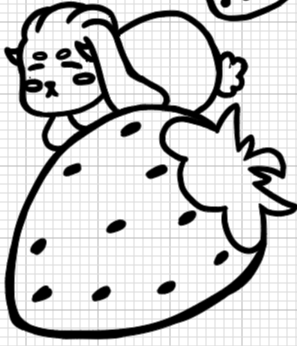 Strawbunny Keyvhain